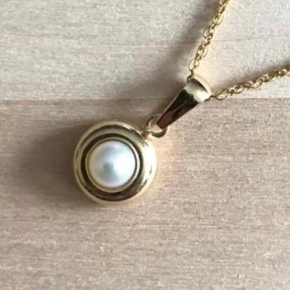 14k FW Cultured Pearl Round Women Necklace - Picture 1 of 5